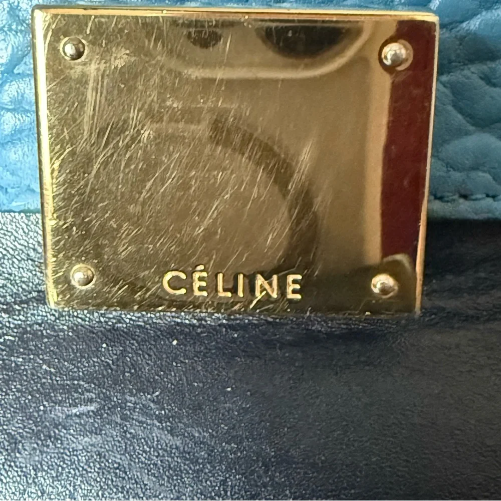CELINE TRAPEZE TRICOLOR 2 WAY LEATHER & SUEDE BAG - Picture 3 of 12